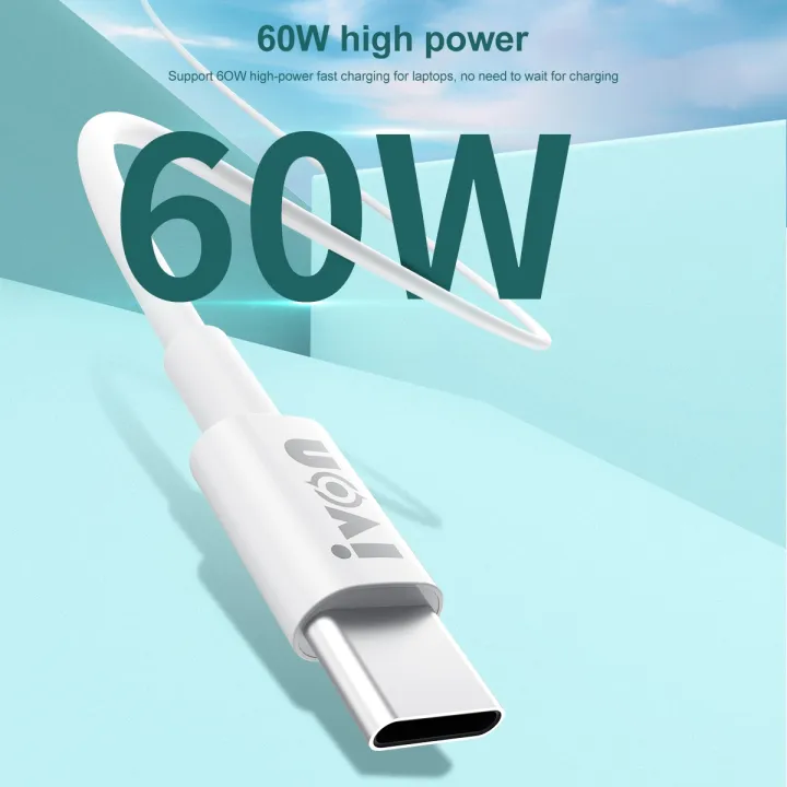 IVON%20CA203%2060W%20PD%20USB-C%20/%20Type-C%20to%20USB-C%20/%20Type-C%20Fast%20Charging%20Data%20Cable,%20Cable%20Length:%201m%20-%20Image%203