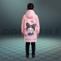 Fairy Printed Pink Children's Raincoat with Zipper & Button System – Girls & Boys | Kindergarten, Preschool & Elementary School | Backpack-Friendly Waterproof Raincoat for Kids. 