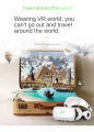 Shinecon SC-G02EF Vr glasses mobile phone 3D high definition blue lens virtual reality mirror Virtual Reality Headset 3D Virtual Reality Movies Glasses Compatible for 4.7''-6'' Cell Phone.