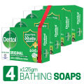 Dettol Soap Original Protects against 99.99% Germs 125gm Quad Pack Combo (125gm X 4). 