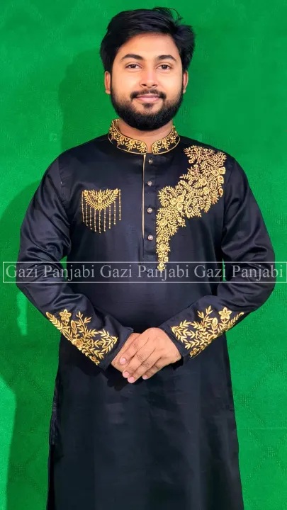 New%20Fashionable%20Semi%20Long%20Stylish%20Punjabi%20For%20Men%20-%20Panjabi%20-%20Image%202