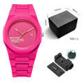 Premium Waterproof Women's DI Plastic Men's Quartz Watch. 