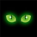 Green Eyes Reflective Toilet Sticker, Self-Adhesive Waterproof Decal, Night Safety Warning Functionality.