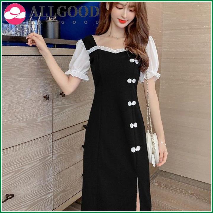 Summer New Sexy Retro Black Skirt Slim Dress Long Skirt Women's Skirt Woman Dress Vestido De Mujer Femme Robe