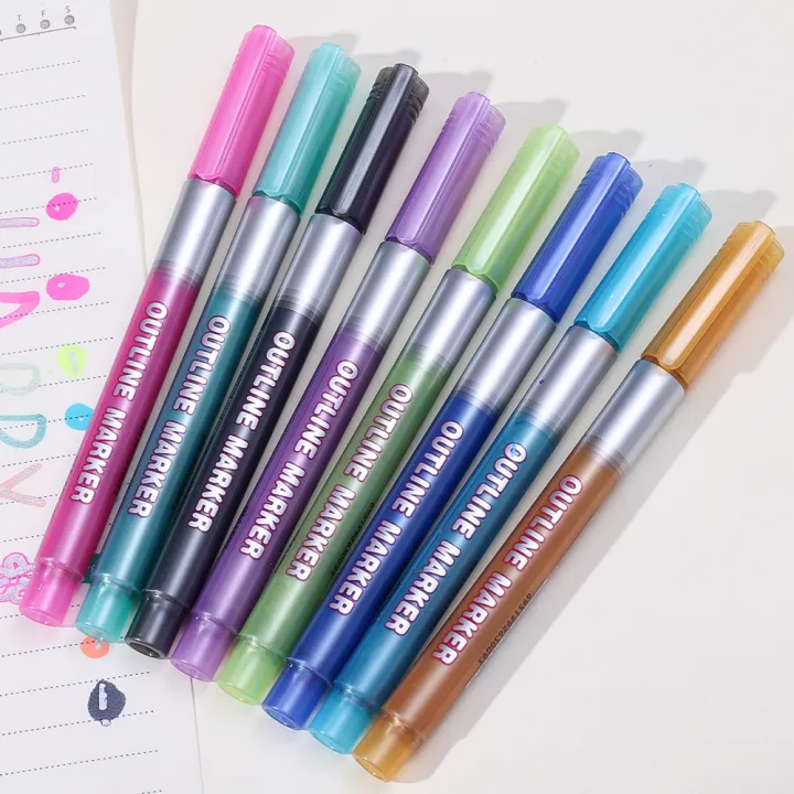 8%20Color%20Pen%20Highlighter%20Double%20Line%20Outline%20Art%20Pen%20Marker%20Pens%20Diary%20Poster%20Card%20DIY%20Painting%20Writing%20-%20Image%207