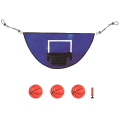 PVC Basketball Rack with Mini Basketball Easy to Install Basketball Hoop Trampoline for Breakaway Safe Dunking. 