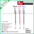 Test Good Gel Ink Pen 0.5mm (Black , Blue & Red) 3pcs.