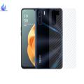Oppo F15 Carbon Fiber Textured Back Screen Sticker. 