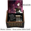 Anime Elfen Lied Wooden Music Box Lilium Song Silver Mechanical Boutique Wind Up Grilfriend Birthday Gift Home Decoration. 