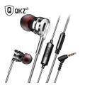 QKZ DM9 Zinc Alloy HiFi Metal In Ear Earphones With Carry Box - Black.