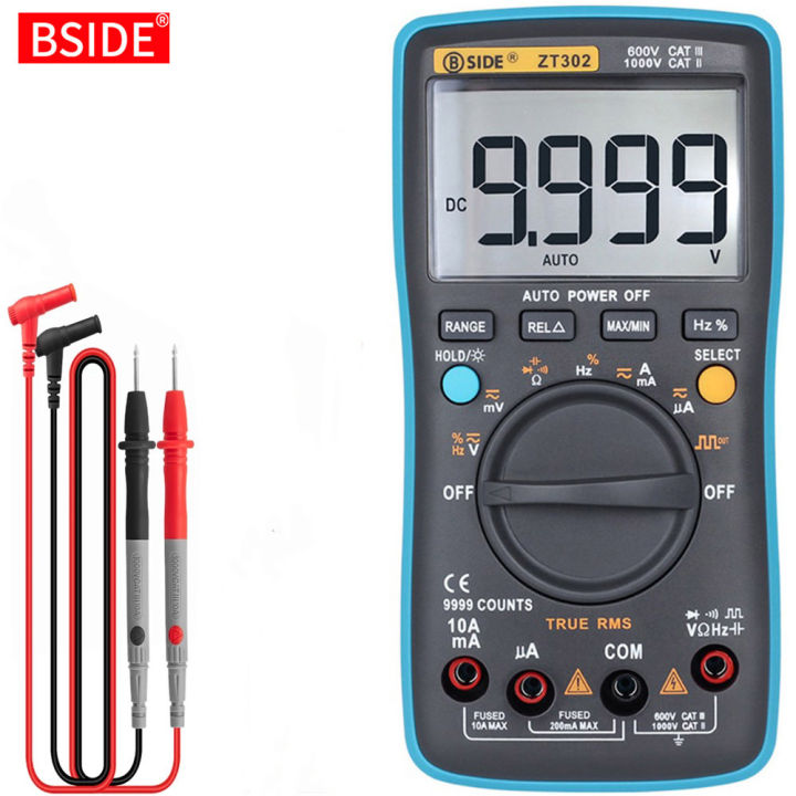 Digital Multimeter BSIDE ZT301 True-RMS DC/DA Voltmeter Ammeter multimeter Professional DMM Resistance Ohm Cap Temp Tester Meter