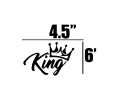 king sticker/Bike Decal Sticker - King With crown/(Waterproof and Premium Quality)/ bike sticker/ Motorcycle stickers/ Decoration sticker for bike/modified sticker for bike.
