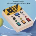 LED Light Button Switch Toy, Interesting Light Up Sensory Board Educational Noiseless Small Color Recognition for Girls for Travel.