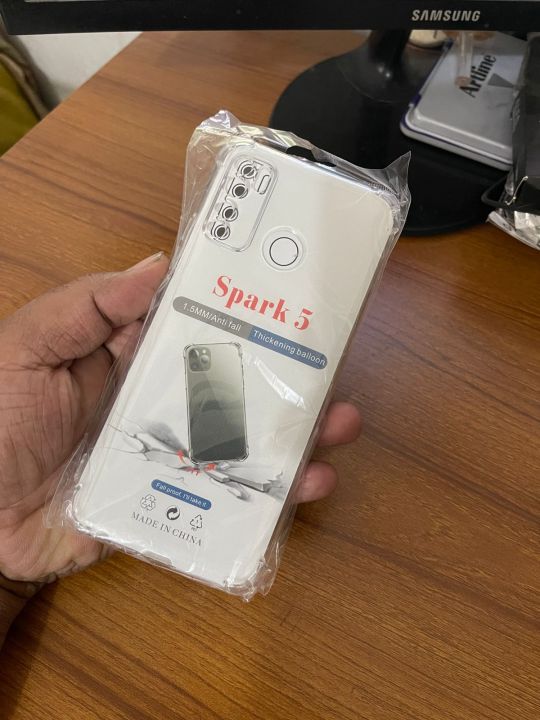 Tecno Camon 15, Spark 5, Spark 5 Pro Clear Cover Soft Thin Anti-Scratches Crystal Case(Transparent)