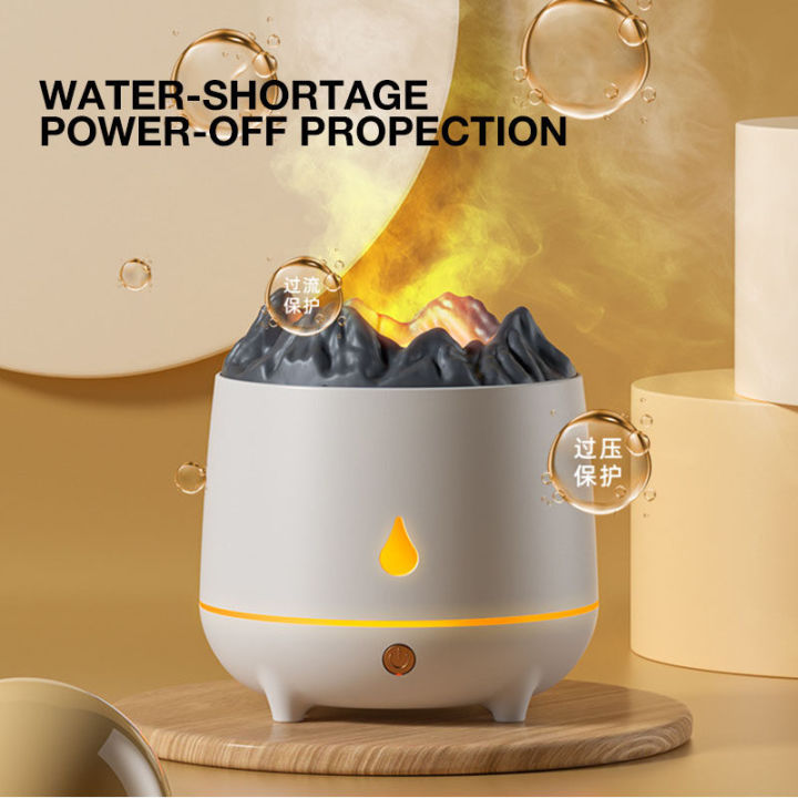 Flame%20humidifier%20400ml%20ultrasonic%20fog%20volume%20aromatherapy%20machine%20essential%20oil%20mist%20eliminator%20with%202-color%20lamp%20-%20Image%206