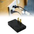 3 Way Outlet Extender Portable 2 Prong Swivel Plug Outlet for Home Household. 