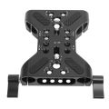 New 15mm Rail Camera Base Plate Professional Double Hole Pipe Quick Release Plat. 