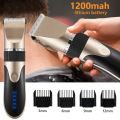 Professional Hair Clipper Men's Barber Beard Trimmer Rechargeable Hair Cutting Machine Ceramic Blade Low Noise Adult Kid Haircut. 