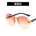 New Fashion Sunglasses for Kids Punk Oversize irregular Frameless Polygon UV400 Glasses Children Oculos De Sol Masculino. 