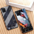 For Samsung Galaxy Note 10 Lite Case Explorer Version Theme Back Cover Tempered Glass Protector Back Cover for Samsung Note 10 Lite Back Cover Clear Circuit Board Design Full Coverage For s. 
