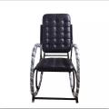 Stainless Steel Rocking Chair - Black. 