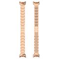 (COD Available) For Xiaomi Band 9 / 9 NFC Diamond Three Beads Stainless Steel Metal Watch Band. 