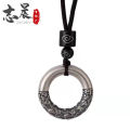 Xiangyun Ping An Buckle Pendant Men's and Women's Necklaces Trendy Solid Retro Personality Brand Accessories Ethnic Style Pendant Jewelry. 