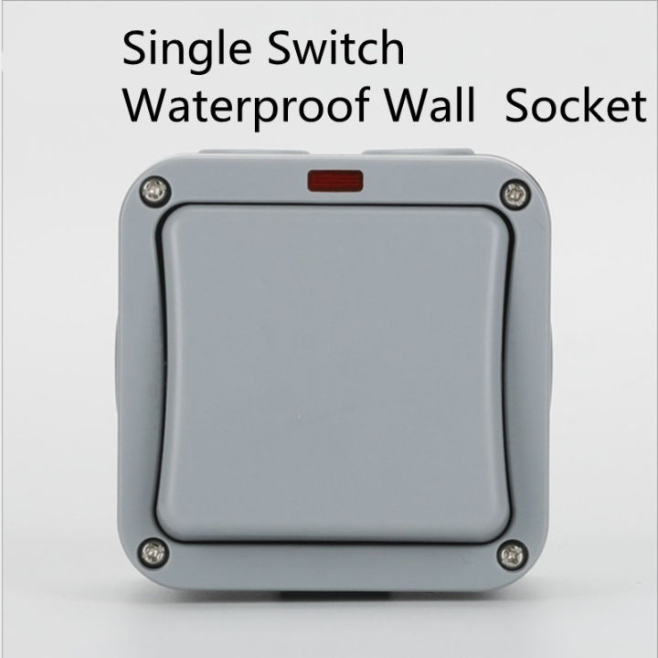 IP66 Outdoor Waterproof Dust-proof Outdoor External Wall Switch 1 Gang ...
