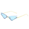 Luxury Fashion Fire Flame Sunglasses Women Rimless Wave Sun Glasses Metal Shades For Vintage Women Mirror Eyewear UV400. 