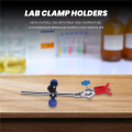 Lab Clamp 3 Prong Finger Adjust Jaw with Scientific Extension Adjustable Black Laboratory Stand Clip. 