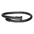 European and American hip-hop style wire rope open bracelet cross-border hot selling nail head titanium steel adjustable bracelet bracelet for men. 