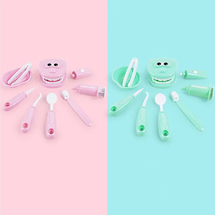 CUBBY%209Pcs%20Children%20Kids%20Brush%20Their%20Teeth%20To%20Be%20A%20Doctor%20Toy%20Simulation%20Learing%20Toys%20Squeeze%20Toy%20Learing%20Toys%20Kids%20Pretend%20Play%20Dentist%20Doctor%20Toy%20Check%20Teeth%20Model%20Set%20-%20Image%206