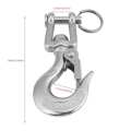 Stainless Steel Eye Hook To Swivel with Safety Catch Lifting Chain Snap. 