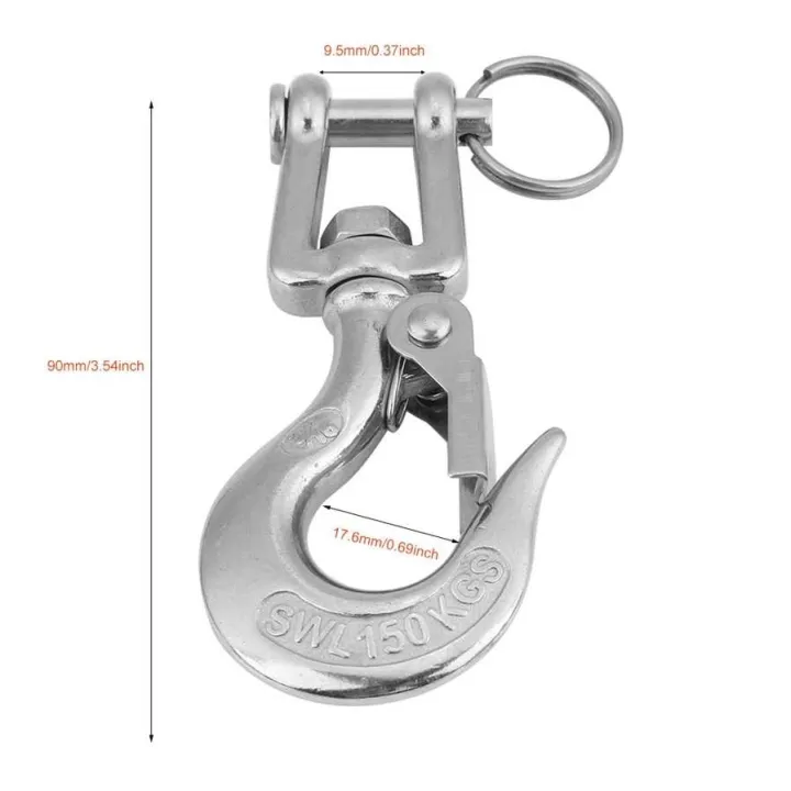 Stainless%20Steel%20Eye%20Hook%20To%20Swivel%20with%20Safety%20Catch%20Lifting%20Chain%20Snap%20-%20Image%205
