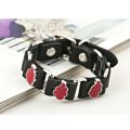 Newly Classic Japan Anime Attack on Titan Bracelet Wooden Beads Multilayer Leather Bracelet Punk Black Wrap Wristband Accessorie.
