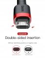 Baseus Cafule Series 1.5A Fast Charge Micro USB Cable 2 Meters Double Sided Insertion Model CAMKLF-CG1 - Gray & Black.