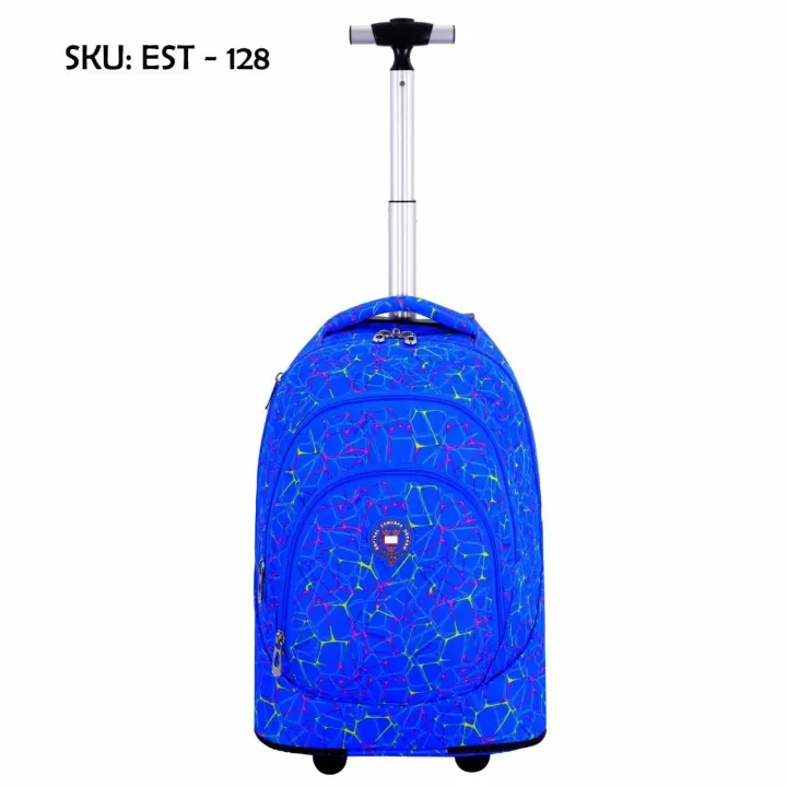 Kid%20Trolley%20For%20Backpack%20And%20School%20Bag%20Luggage%20For%20Children%202/6%20Wheels%20Expandable%20Rod%20High%20Function%20Trolly%20Chariot%20-%20Image%203