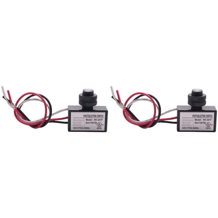2X Photocell Switch -301F 120-277V Dusk to Dawn Sensor Photoelectric Switch Light Photocell Sensor Lighting Switch