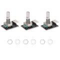 3Pcs KY-040 Rotary Encoder Module with 15X16.5 mm Potentiometer Rotary Knob Cap for.