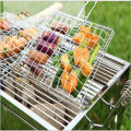 2020 Grilled Fish Rack Iron Wire Widened Handle Chrome Plating Process Outdoor Barbecue Utensils. 