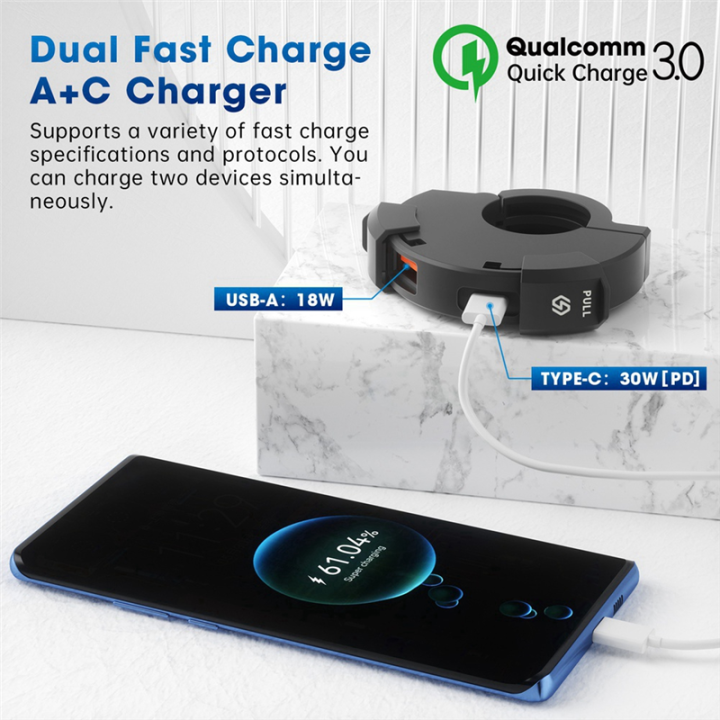 QC3.0%20Motorcycle%20USB%20Charger%2030W%20USB%20Fast%20Charger%20Waterproof%20Handlebar%20Mounting%20Bracket%20Charger%20for%20Bike%20Digital%20Camer%20-%20Image%207