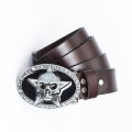 Lotjunsen vintage belts, skulls, pentagrams, fashion trends, personality, youth trousers, foreign trade cowhide belts. 