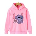 Funny Anime Disney Stitch Hoodie Children Cartoon Clothes Kid Girl Boy Lilo and Stitch Sweatshirt Manga Hoody Baby Casual Top.