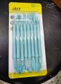 8pcs/Set Sculpture Sugar Modeling Cutter Smoother Polymer Clay Mold Fondant Flower Gum Paste Decorating Pen Tool Kit. 