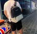 ESSENTIALS Men Women Black White Backpack College Student Casual Large Capacity Waterproof Bookbag Fashion Laptop Bag Travel. 