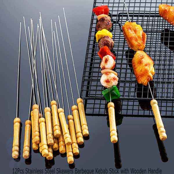 12Pcs%20Stainless%20Steel%20Barbecue%20Stick%20with%20Wooden%20Handle%20-%20Image%202