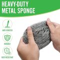 6Pc Stainless Steel Dish Scouring Pad Pot Scrubber Stainless Steel Scrubber, Steel Wool Scrubber, Metal SpongeSteel Wire Ball Scrubbing Brush.