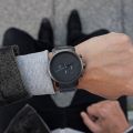 MVMT Watches Black Face with Black Stainless Steel Bracelet Men's Watch. 