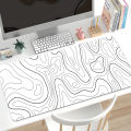 amazon cross-border heatmap abstract line mouse pad new large fluid wave texture anti slip mat factory wholesale.