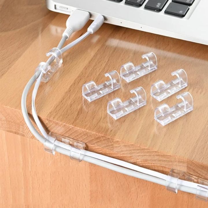 20pcs%20Adhesive%20Data%20Cable%20Charging%20Wire%20Holder%20Clips%20Wall%20Desktop%20Cable%20Organizer%20Peeling%20and%20Mounting,%20-%20Image%203